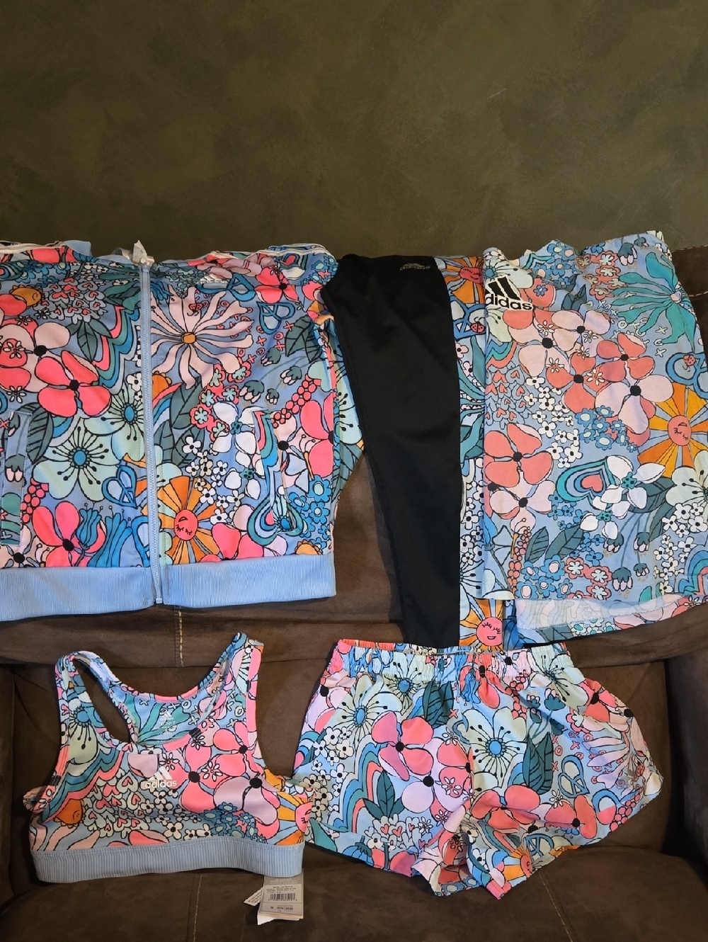adidas Girls  Floral Active 5 Piece Set